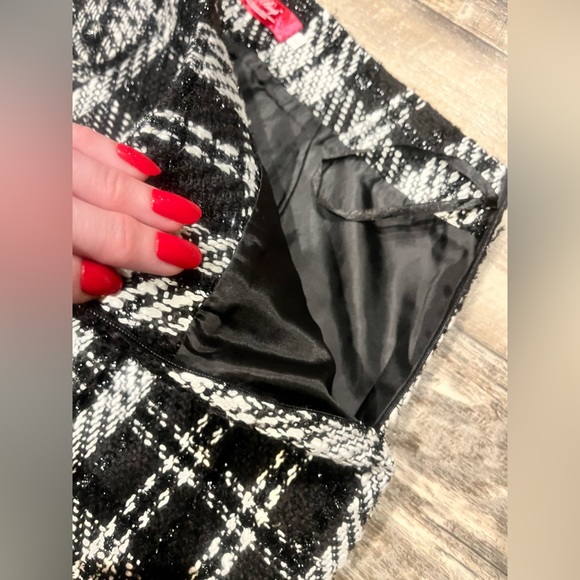 Betty Boop Sparkly Black Plaid Pleated Wool Blend Mini Skirt • 30 waist • Large - Picture 16 of 16
